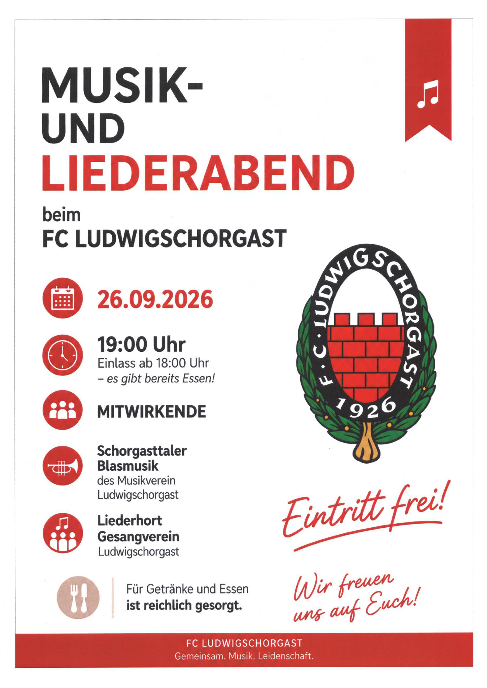 Plakat des Musik- und Liederabend