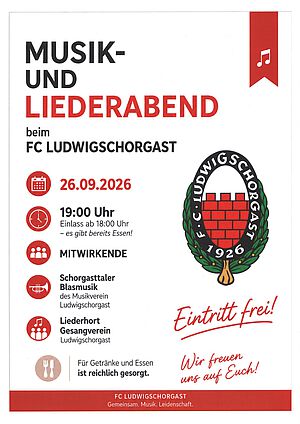 Plakat des Musik- und Liederabend
